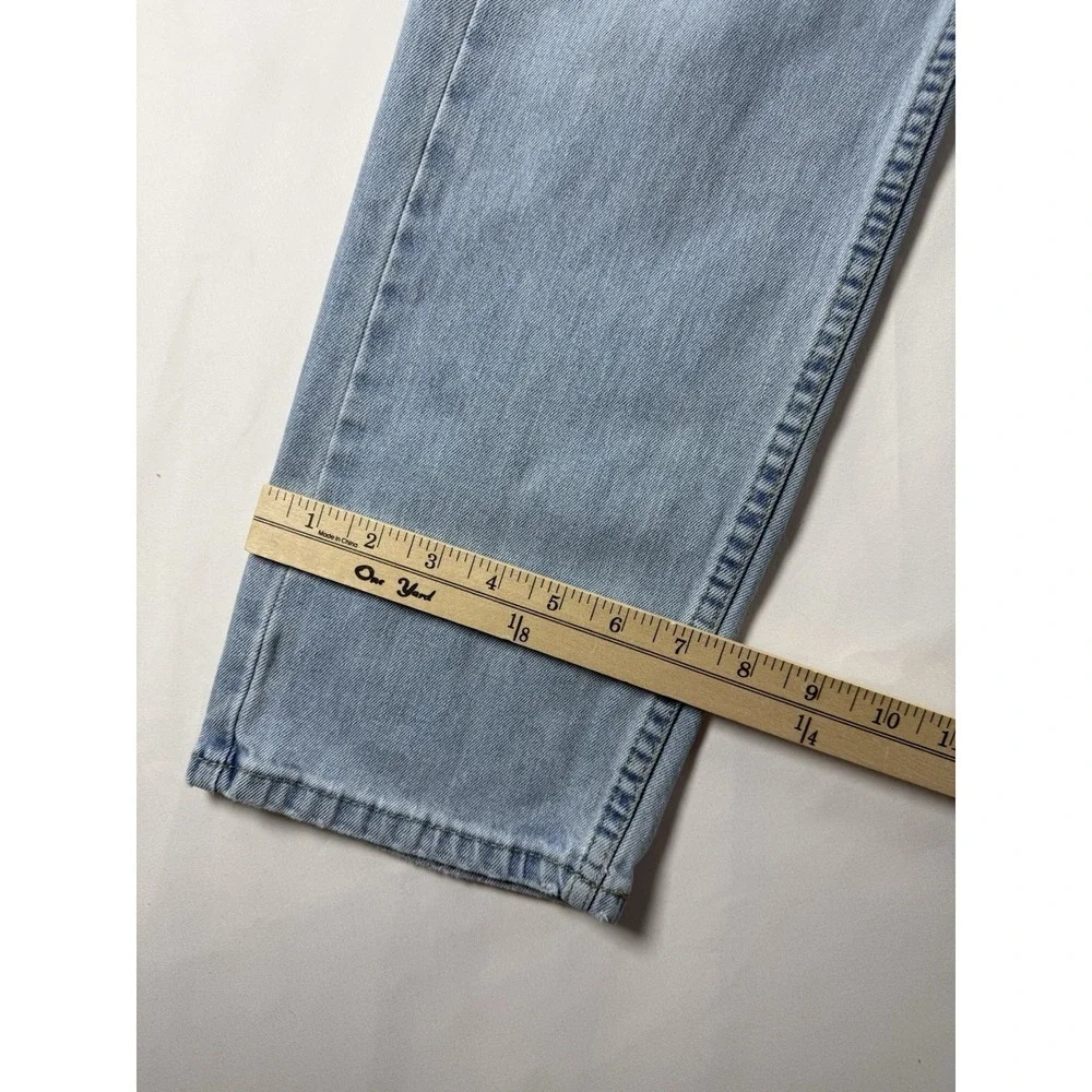 Levis 505 Men's Jeans 32x34 Blue Straight Leg Light Wash Denim‎ Work Distressed